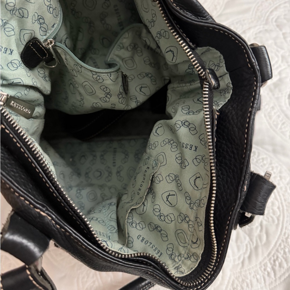 Kesslord (Paris) Elegant Black Leather Tote Bag - Picture 4 of 6